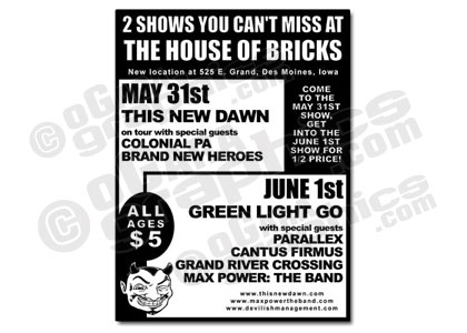 Flyer Design - House of Bricks venue