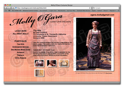 Web Design - Molly OGara Costume Design
