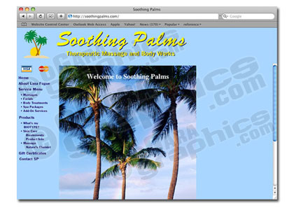 Web Design - Soothing Palms